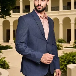 PRINTINDIA Single Breasted Double Vent Blazer image 3