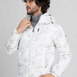 LURE URBAN Men Geometric Outdoor Padded Jacket-picture-16