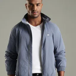 Tommy Hilfiger Men Mock Collar Solid Bomber Jacket-picture-27