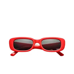 PIRASO Unisex Full Rim Rectangle Sunglasses with UV Protected Lens 95004 RED-picture-39