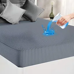 bsb home Grey Cotton Water Resistant Mattress Protector-image-86