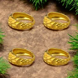 SHREE KRISHNA SHOPPING Unisex Gold-Plated Brass Earrings image 1