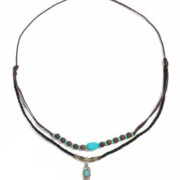 StyleCast x Revolte Silver-Plated Artificial Stones Studded And Beaded Necklace image 4