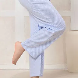 Piu Women Striped Mid-Rise Lounge Pants image 5