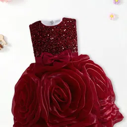 FOREVER FRIDAY Girls Embellished Sequined Sleeveless A-Line Dress-picture-19