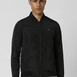 Van Heusen Men Stand Collar Solid Casual Bomber Jacket-picture-19