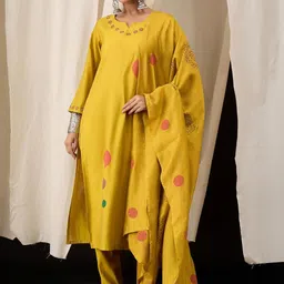 all about you Women Printed Regular Kurta with Trousers & With Dupatta-picture-19