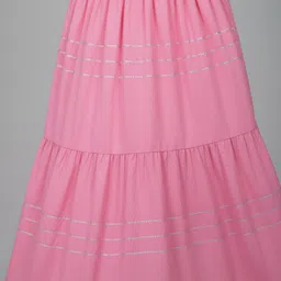 rohit enternational Women Solid Flared Maroon Skirt image 1