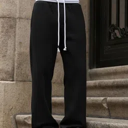 dockstreet Men Pure Cotton Solid Relaxed Fit Track Pants-picture-11