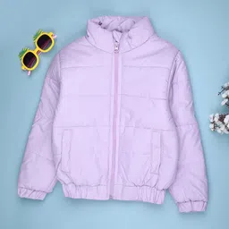 V-Mart Girls Puffer Jacket with Patchwork image 1