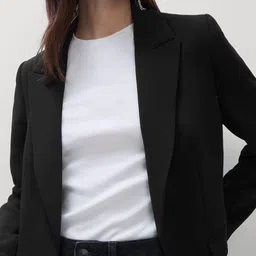 Marks & Spencer Notched Lapel Relaxed-Fit Single-Breasted Blazer image 3