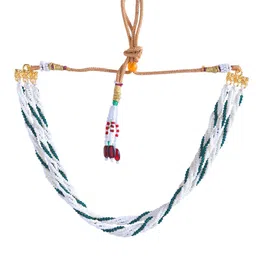 Silvermerc Designs Gold-Plated Multi Strand Pearls Beaded Jewellery Set image 4