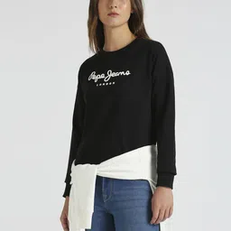 Pepe Jeans Women Alphanumeric Printed Round Neck Pure Cotton Sweatshirt-picture-25