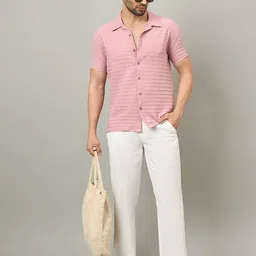 REPRISE Micro Checked Spread Collar Casual Shirt image 4