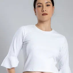 PYR8 Striped Bell Sleeve Crop Top-picture-18