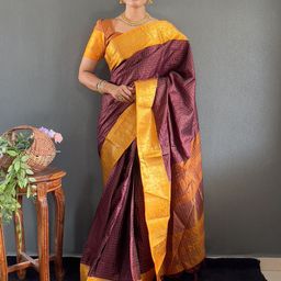 DIVASTRI Checked Zari Saree-picture-30