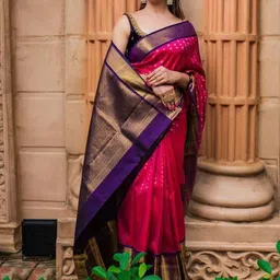 Moda Rapido Woven Design Zari Art Silk Handloom Banarasi Saree-picture-28