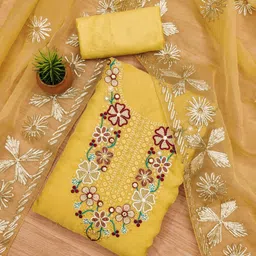 KIMISHA Embroidered Organza Unstitched Dress Material-picture-19