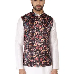 JEXI Men Floral Printed Regular Kurta with Pyjamas image 4