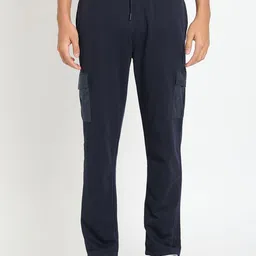THE BEETEL HOUSE Men Cotton Mid-Rise Cargo Track Pants-picture-11