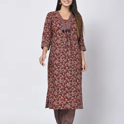 Oash Women Ethnic Motifs Printed Screen Print Daily A-Line Kurta-picture-23