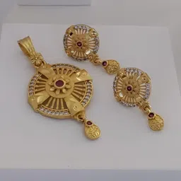 niva fashion Gold-Plated Floral Pendants with Chains-picture-30