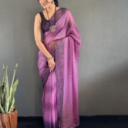 KALINI Leheriya Poly Georgette Ready to Wear Leheriya Saree image 4