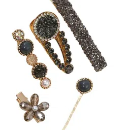 SHREEWATCHES Women Set of 5 Embellished Alligator Hair Clip-picture-15