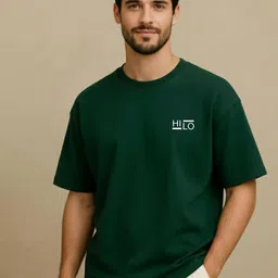 UrGear Men Brand Logo Printed Round Neck Oversized T-shirt-image-43