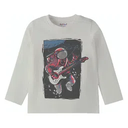 Kiddeo Boys Pack of 4 Graphic Printed Round Neck Cotton T-shirts image 2