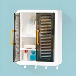 Kuber Industries Black & White 2 Pieces Storage Cabinet Organizer image 5