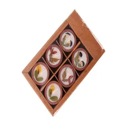 Natriel White & Brown 6 Pieces Tea Light Candle image 2