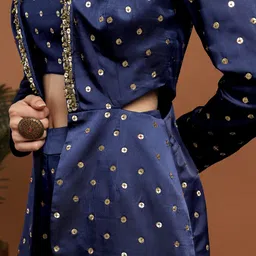 RIRASA Embroidered Top, Jacket With Trousers Co-Ords image 2