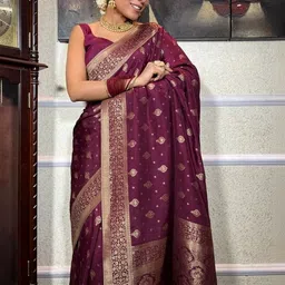 Moda Rapido Woven Design Art Silk Heavy Work Banarasi Saree image 5