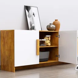 HEXA RED White Multipurpose Storage Cabinet image 3