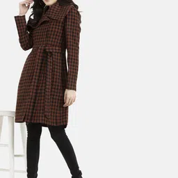 Owncraft Checked Double Breasted Wool Trench Coat image 3