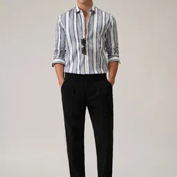 Banana Club Men Textured Stripe Print Shirt image 2