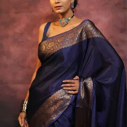 Peachmode Floral Zari Art Silk Saree image 4