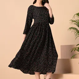 Saanvi Collection Women Floral Printed Floral Maternity Anarkali Kurta image 2