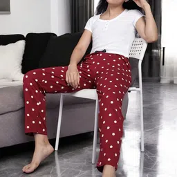 Kryptic Pack Of 2 Printed Pure Cotton Relaxed-Fit Mid-Rise Lounge Pants image 2