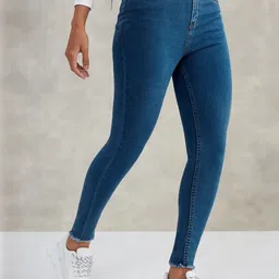 DOLCE CRUDO Women Skinny Fit High-Rise Stretchable Jeans-picture-10