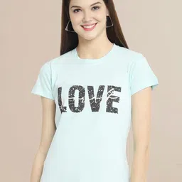 Metronaut Women Typography Printed Round Neck Cotton T-shirt-picture-29