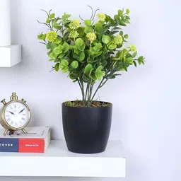 ARICK DECOR Yellow 1 Pieces Eucalyptus Artificial Plant With Pot-image-88