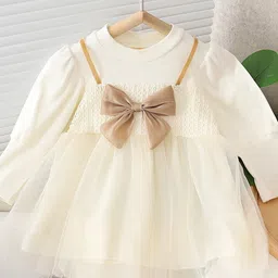 YK Girls Self Design Fit-Flare Midi Dress-picture-49