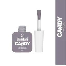 GlamFam Set Of 2 Candy Non Toxic Nail Enamel - 12 ml Each - Slate Grey 13 image 3