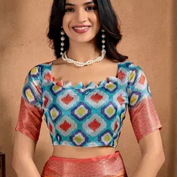 you shop we ship Ethnic Motifs Silk Blend Designer Mysore Silk Saree image 2