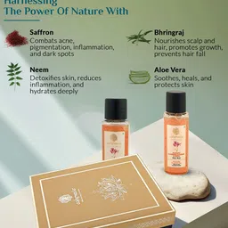 ASHPVEDA Set Of 4 Kashmiri Saffron & Neem Face Wash, Body Wash, Shampoo & Day Cream Kit image 3