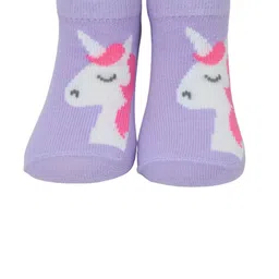 Yellow Bee Infant Girls Pack Of 2 Patterned Cotton Ankle Length Socks image 3