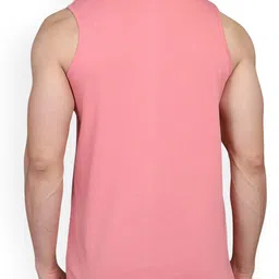 Woostro Pack Of 2 Printed Cotton Gym Innerwear Vests RS26 CMB (RUN WHITE) (RUN PEACH) image 5