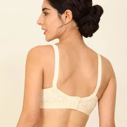 Samvar Beige Cotton Non-Wired Non Padded Minimizer Bra image 4